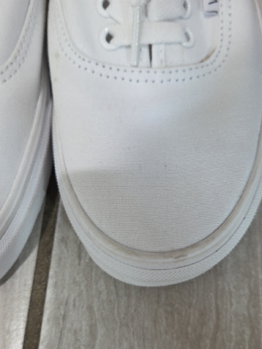 Vans White Women's Canvas Low-Top Sneakers - Picture 3 of 7